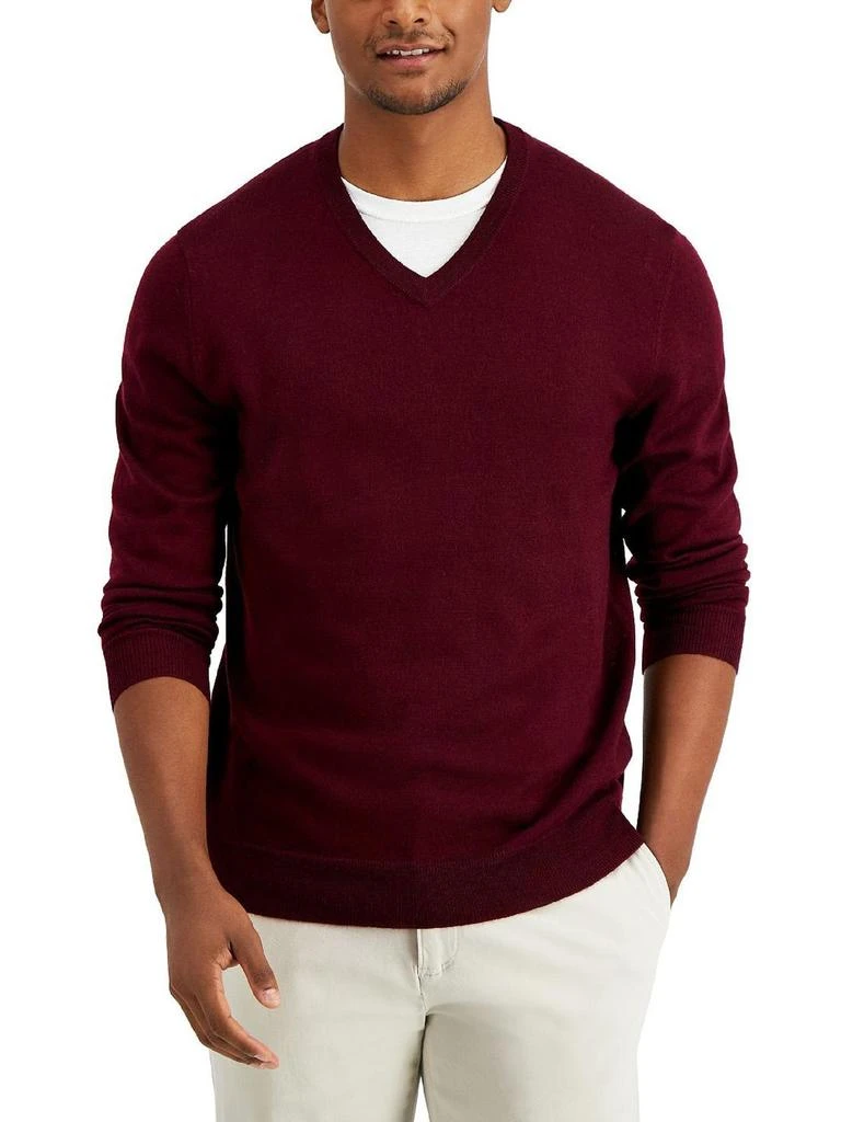 Mens Merino Wool V-Neck Sweater 商品