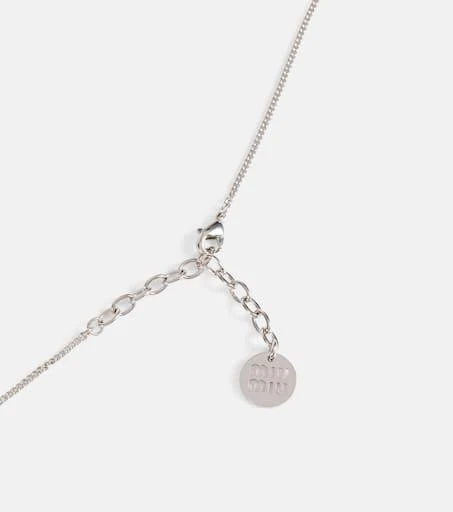商品Miu Miu|Logo水晶缀饰项链,价格¥5795,第2张图片详细描述