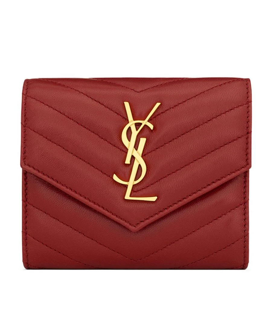 商品Yves Saint Laurent|Cassandre Metalassé Trifold Wallet,价格¥5235,第1张图片