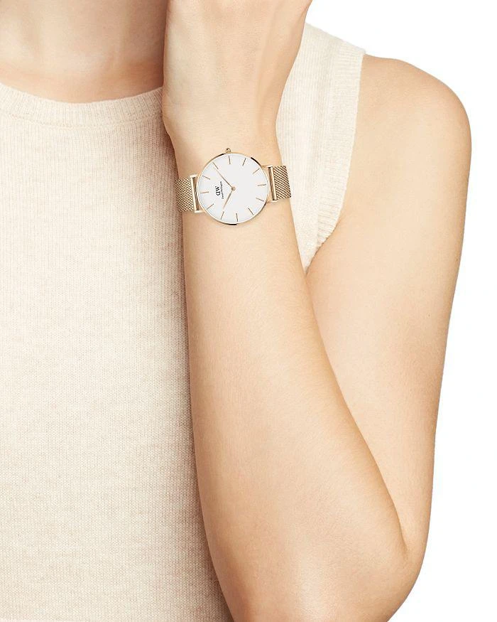 商品Daniel Wellington|Petite Melrose Mesh Bracelet Watch, 36mm,价格¥856,第2张图片详细描述