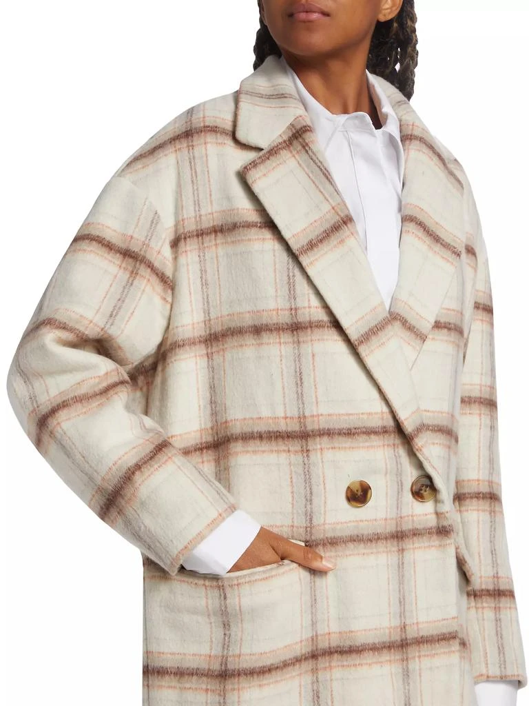 Plaid Wool-Blend Oversized Double-Breasted Coat 商品