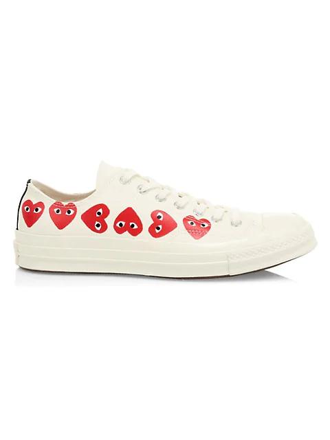 CdG PLAY x Converse Unisex Chuck Taylor All Star Multi Heart Low-Top Sneakers商品第1张图片规格展示