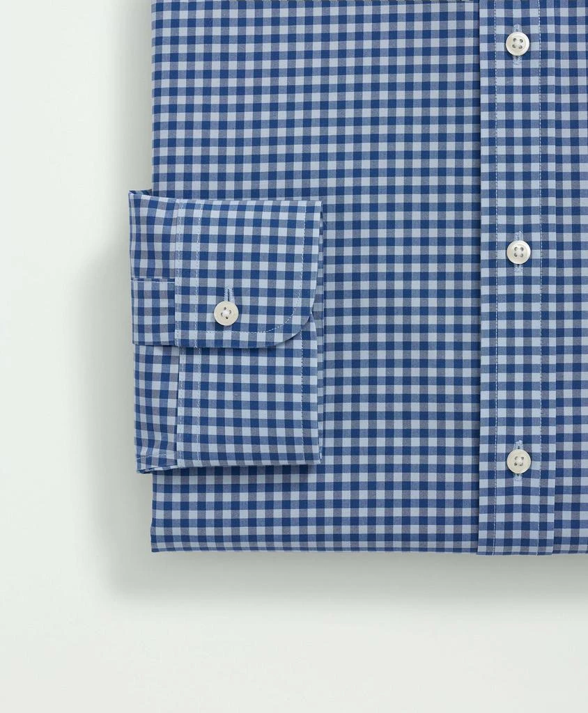 商品Brooks Brothers|Stretch Supima® Cotton Non-Iron Poplin English Spread Collar Gingham Dress Shirt,价格¥497,第4张图片详细描述