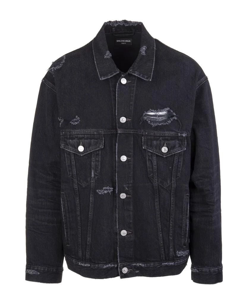商品Balenciaga|Unisex Black Large Fit Barcode Jacket,价格¥7423,第1张图片