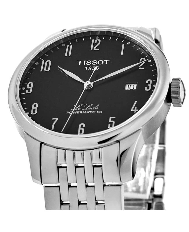 商品Tissot|Tissot Le Locle Powermatic 80 Black Arabic Dial Steel Men's Watch T006.407.11.052.00,价格¥3501,第2张图片详细描述