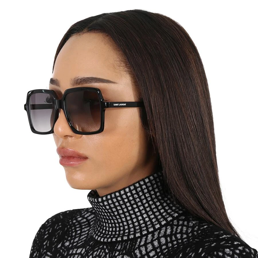 商品Yves Saint Laurent|Grey Gradient Square Ladies Sunglasses SL 174 001 56,价格¥1098,第2张图片详细描述