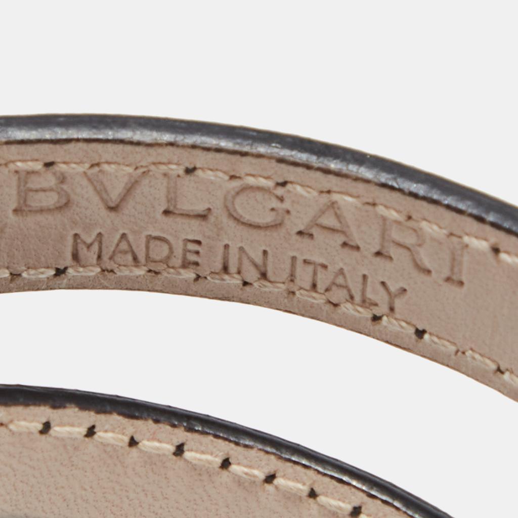 商品[二手商品] BVLGARI|Bvlgari Black Leather Serpenti Forever Double Wrap Bracelet,价格¥2472,第5张图片详细描述