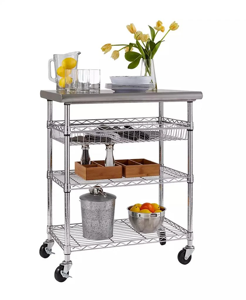 商品Seville Classics|Stainless-Steel Top Utility Cart, NSF Certified,价格¥1712,第2张图片详细描述