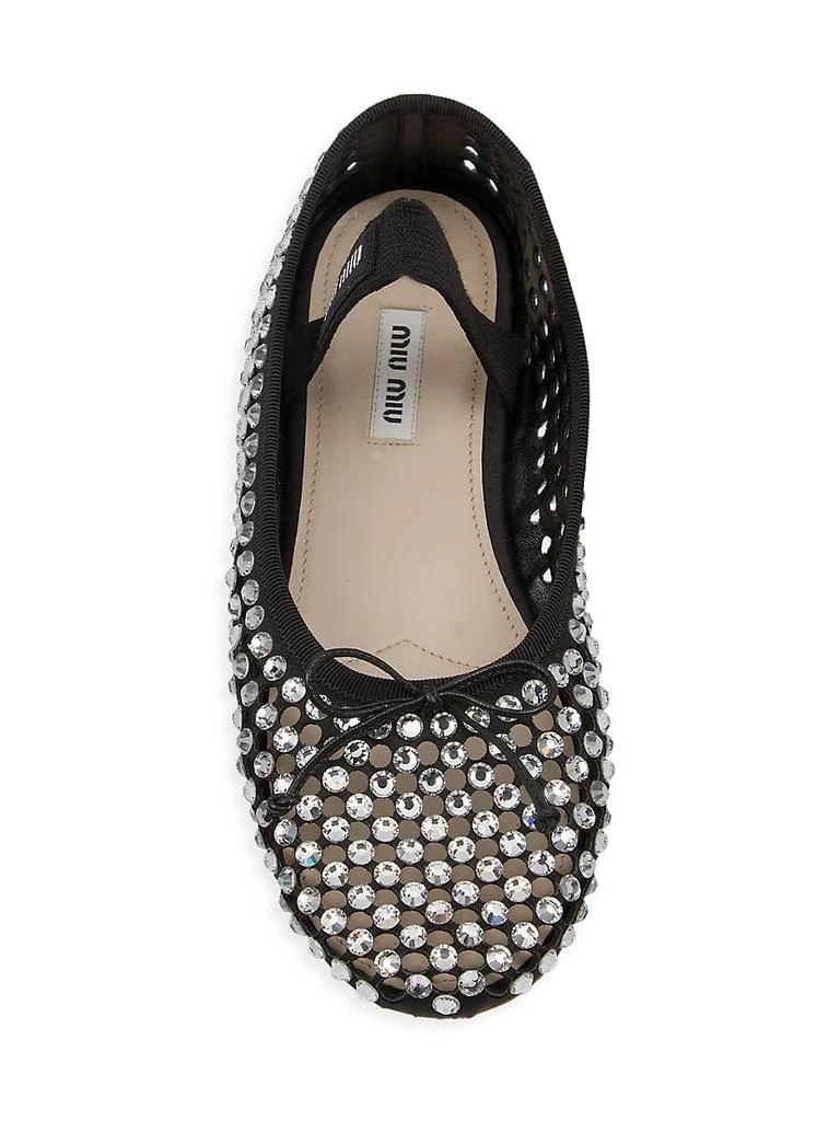 商品Miu Miu|Crystal-Embellished Ballet Flats,价格¥11930,第5张图片详细描述