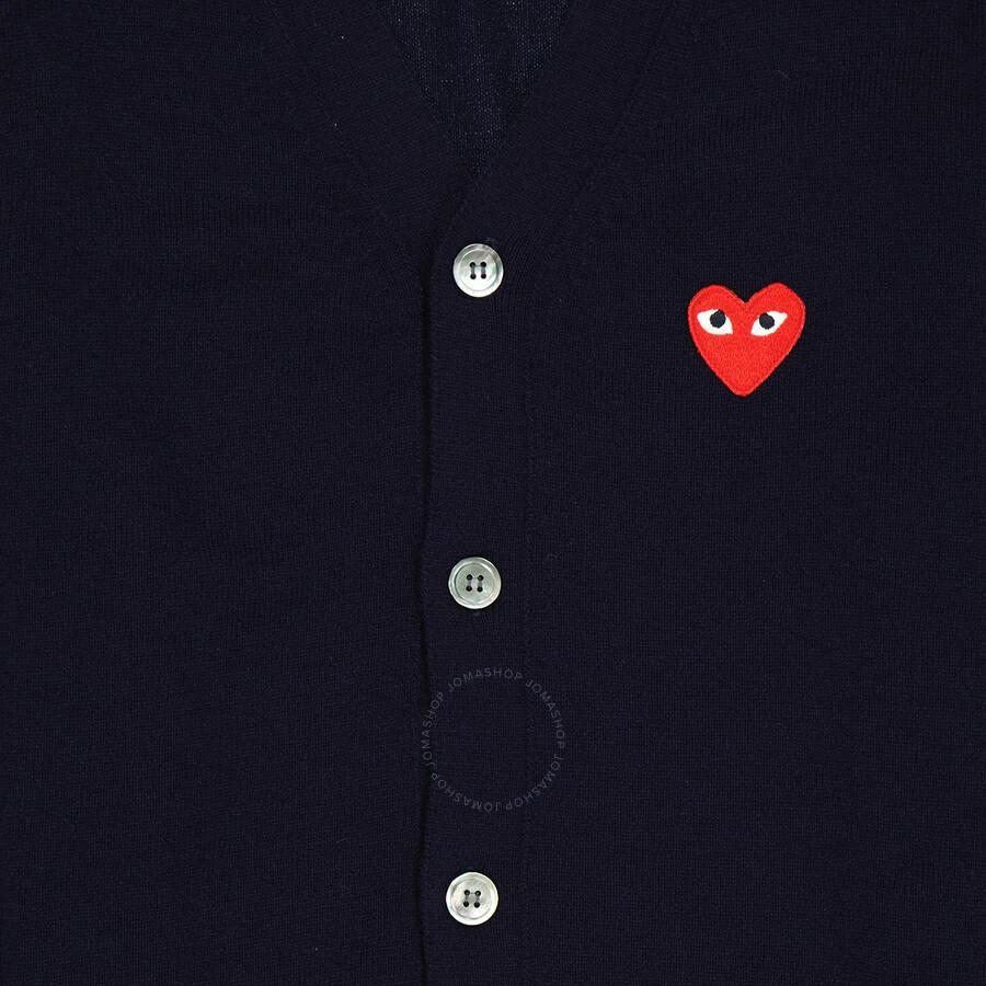 商品Comme des Garcons|Men's Heart Logo Cardigan In Navy,价格¥1386,第3张图片详细描述