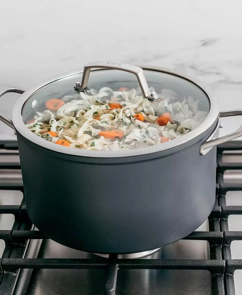 商品Ninja|NeverStick Premium Hard-Anodized 8-Quart Stock Pot with Glass Lid,价格¥906,第2张图片详细描述