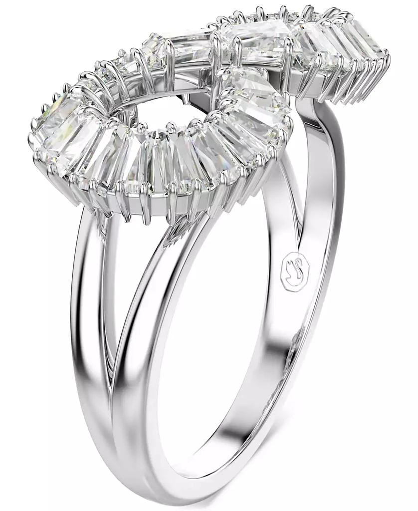商品Swarovski|Rhodium-Plated Baguette Crystal Infinity Statement Ring,价格¥1119,第3张图片详细描述