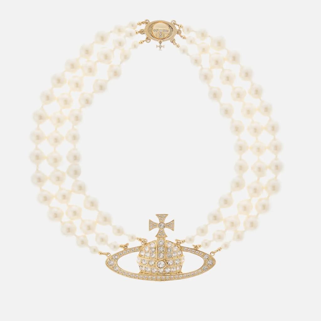 Vivienne Westwood Bas Relief Gold-Tone and Faux Pearl Choker商品第1张图片规格展示