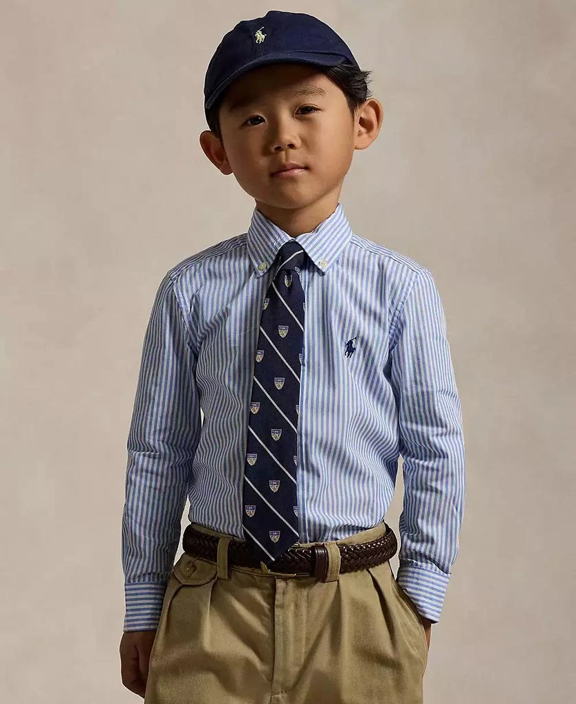 商品Ralph Lauren|Toddler and Little Boys Striped Cotton Poplin Shirt,价格¥230,第4张图片详细描述