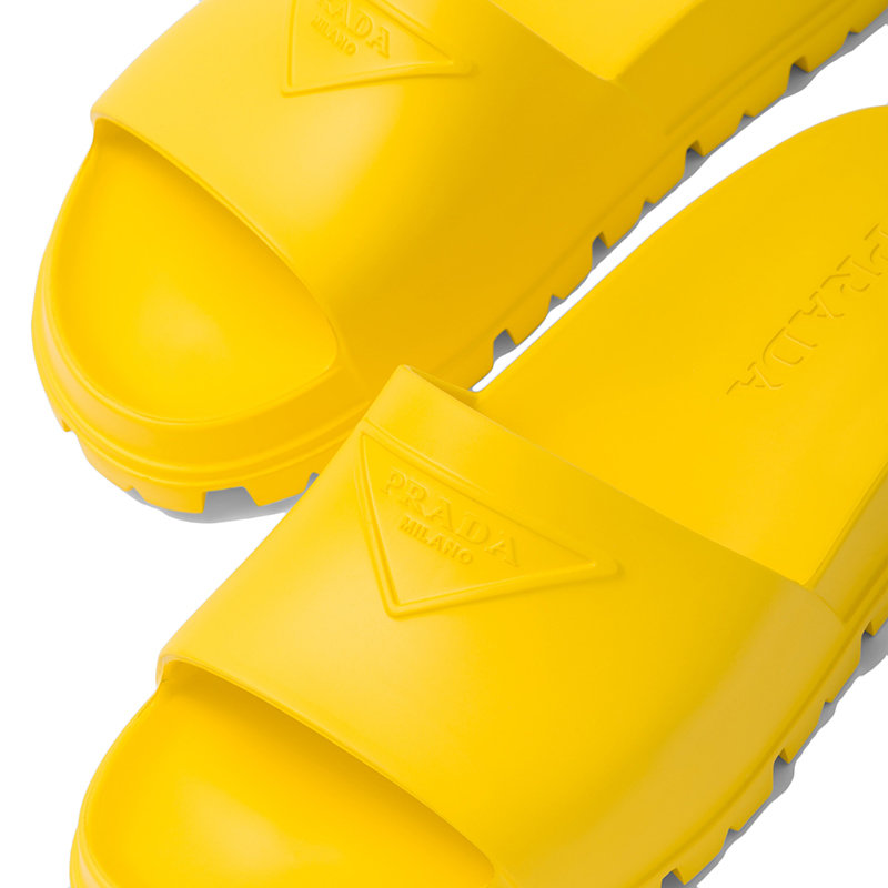 【预售3-7天】PRADA/普拉达 22年春夏新款 男士阳光黄色橡胶拖鞋穆勒鞋2X3085_3LKV_F0377商品第5张图片规格展示