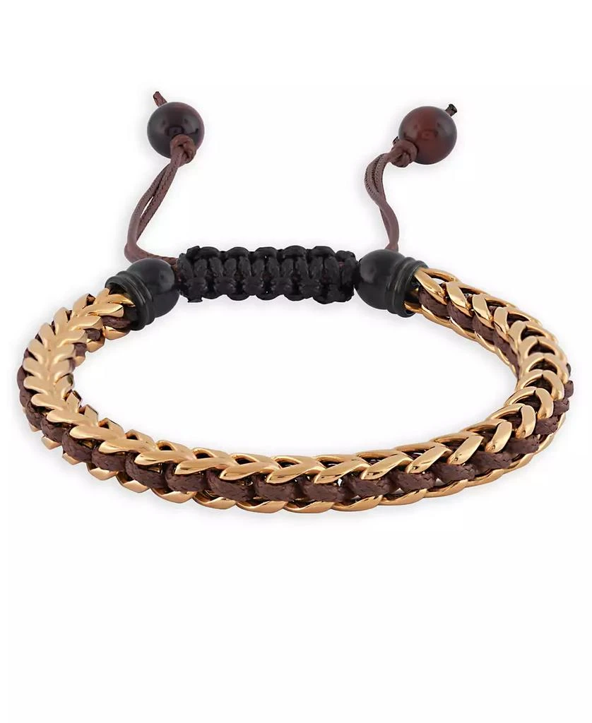 商品Rhona Sutton|Gold Arrow Chain Wax Cord Stainless Steel Bracelet,价格¥642,第2张图片详细描述