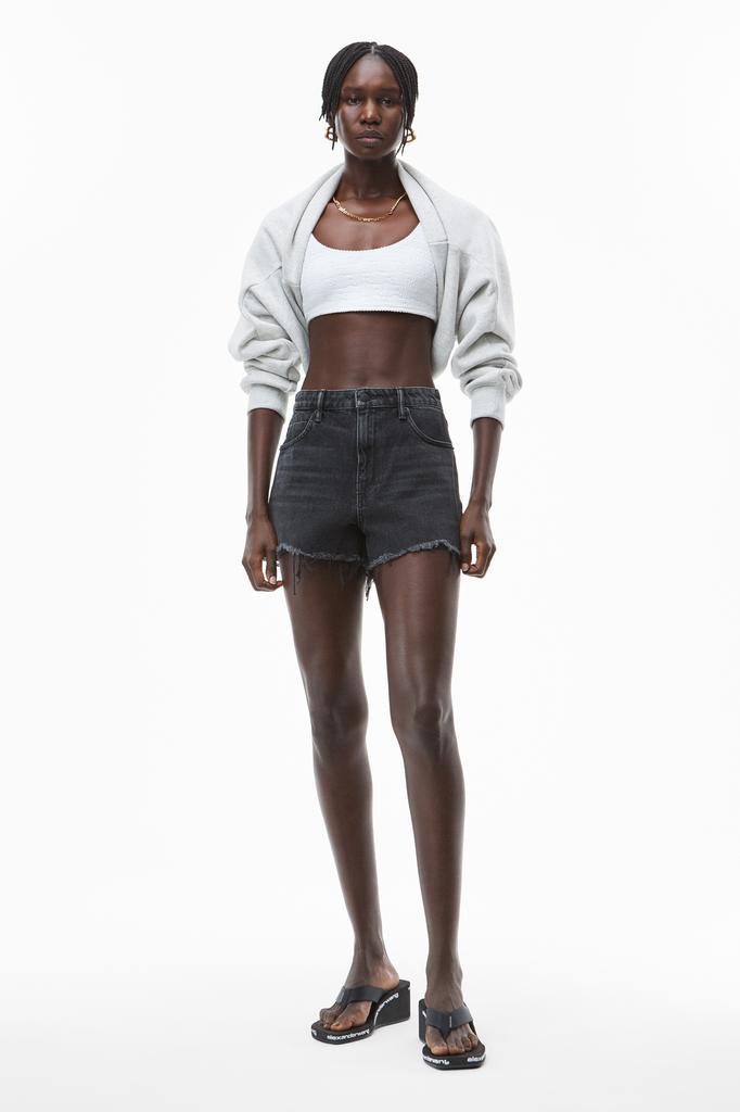 商品Alexander Wang|BITE SHORT IN GREY AGED DENIM,价格¥1769,第4张图片详细描述