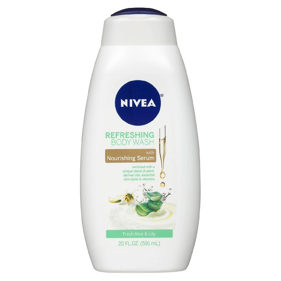 商品Nivea|Refreshing Fresh Aloe and Lilly Body Wash with Nourishing Serum,价格¥50,第1张图片