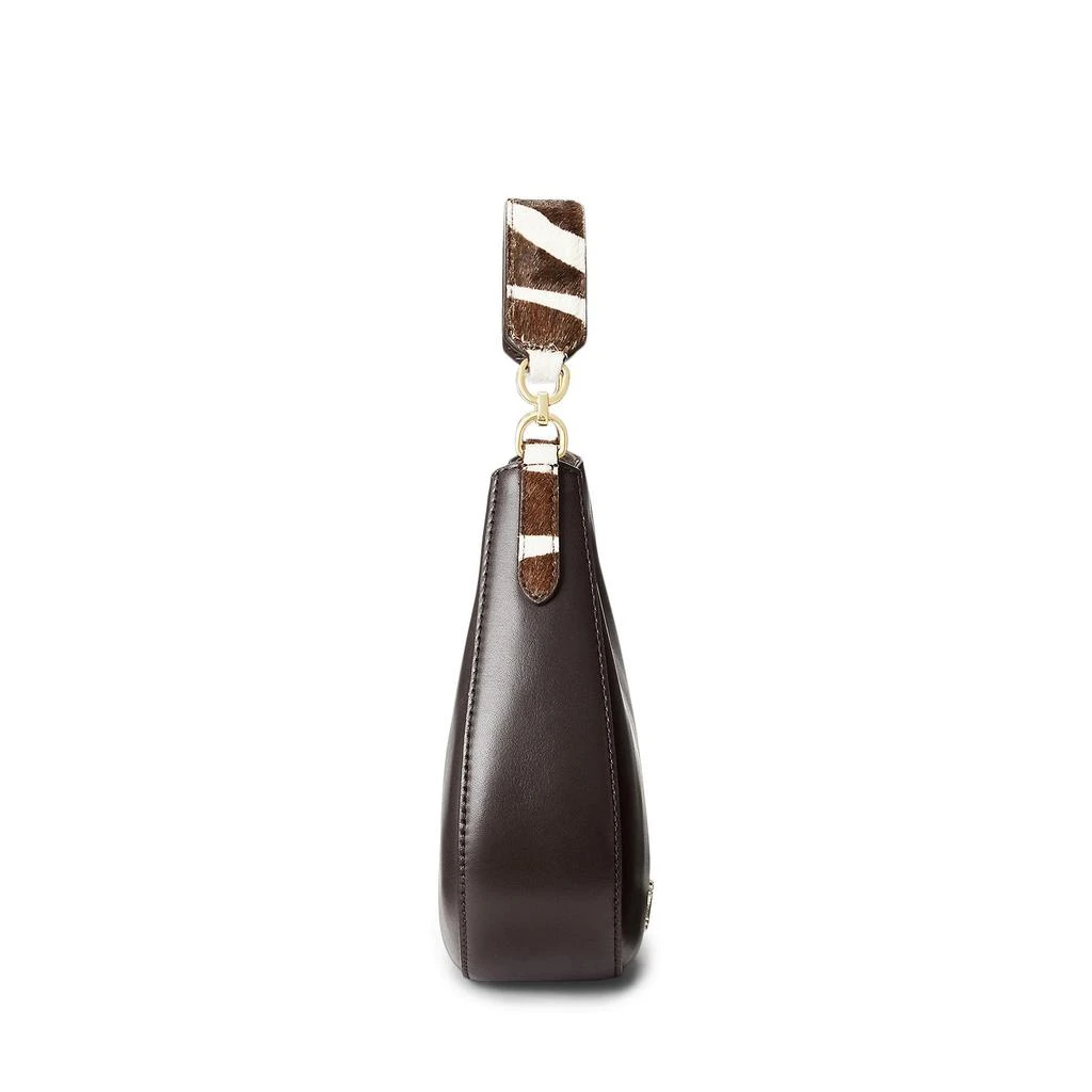 商品Ralph Lauren|Leather & Haircalf Small Charli Shoulder Bag,价格¥2021,第3张图片详细��描述