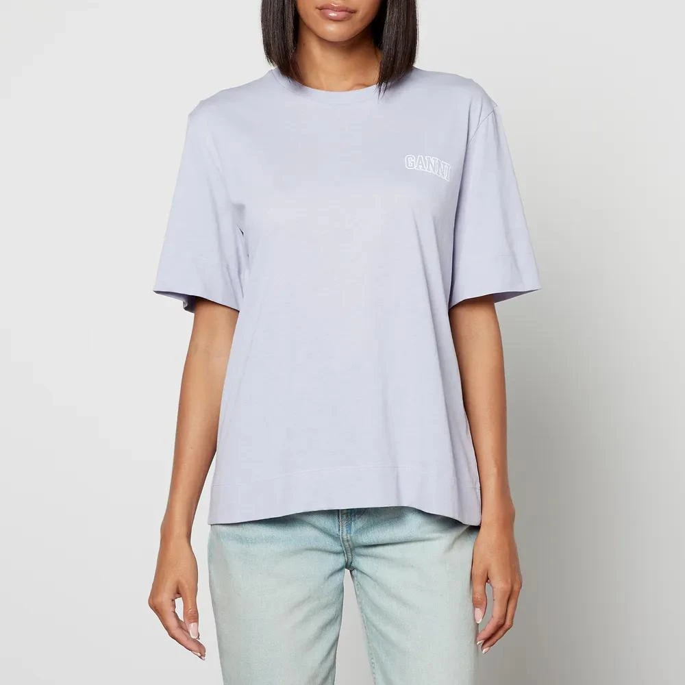 商品Ganni|Ganni Software Logo-Print Organic Cotton-Jersey T-Shirt,价格¥389,第1张图片