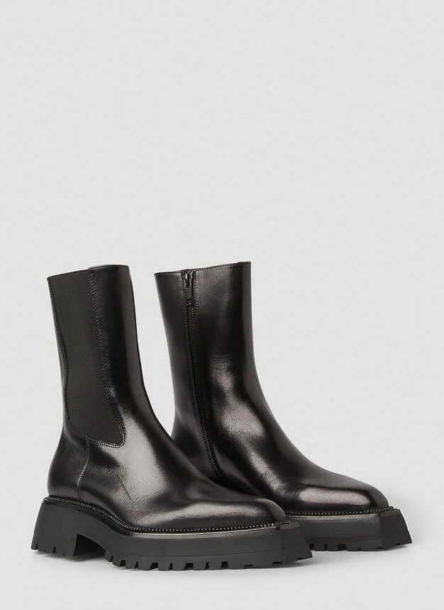 商品Alexander Wang|Presley Mid Heel Boots in Black,价格¥3657,第2张图片详细描述