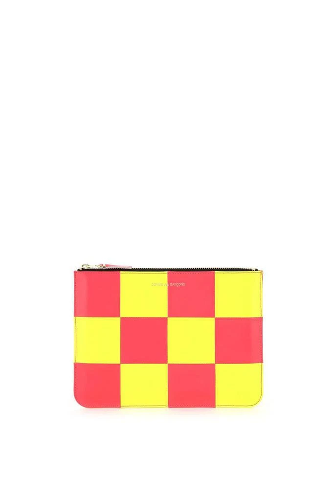 商品Comme des Garcons|FLUO SQUARES LEATHER POUCH,价格¥565,第1张图片