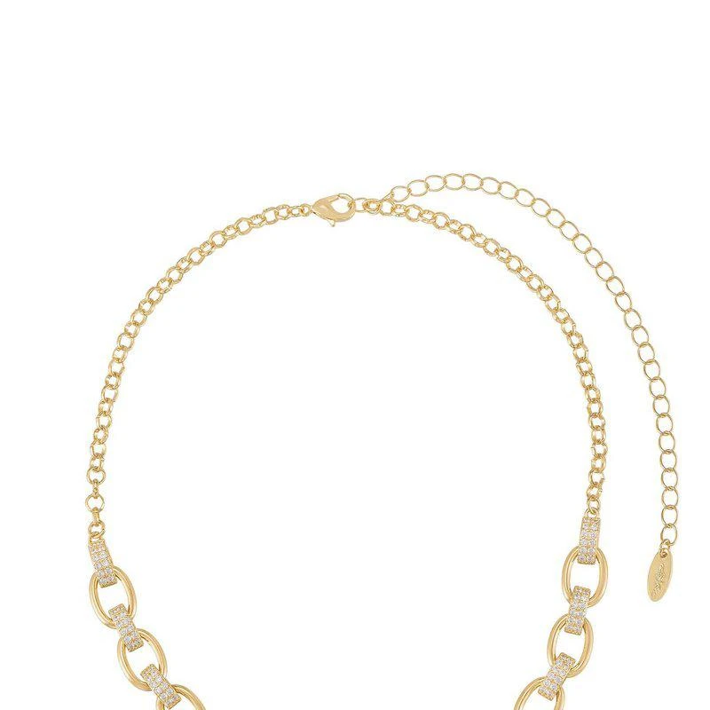 商品Ettika Jewelry|Empowered Crystal & 18k Gold Plated Chain Link Necklace ONE SIZE ONLY,价格¥680,第2张图片详细描述