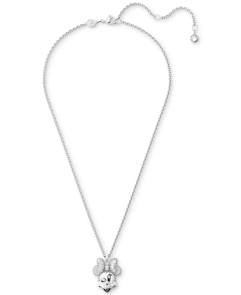 商品Swarovski|Silver-Tone Disney Minnie Mouse Crystal Pendant Necklace, 16-1/2" + 3" extender,价格¥780,第2张图片详细描述