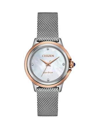 商品Citizen|Women's Citizen Ceci Silver-Tone Stainless Steel Bracelet Watch,价格¥2206,第1张图片