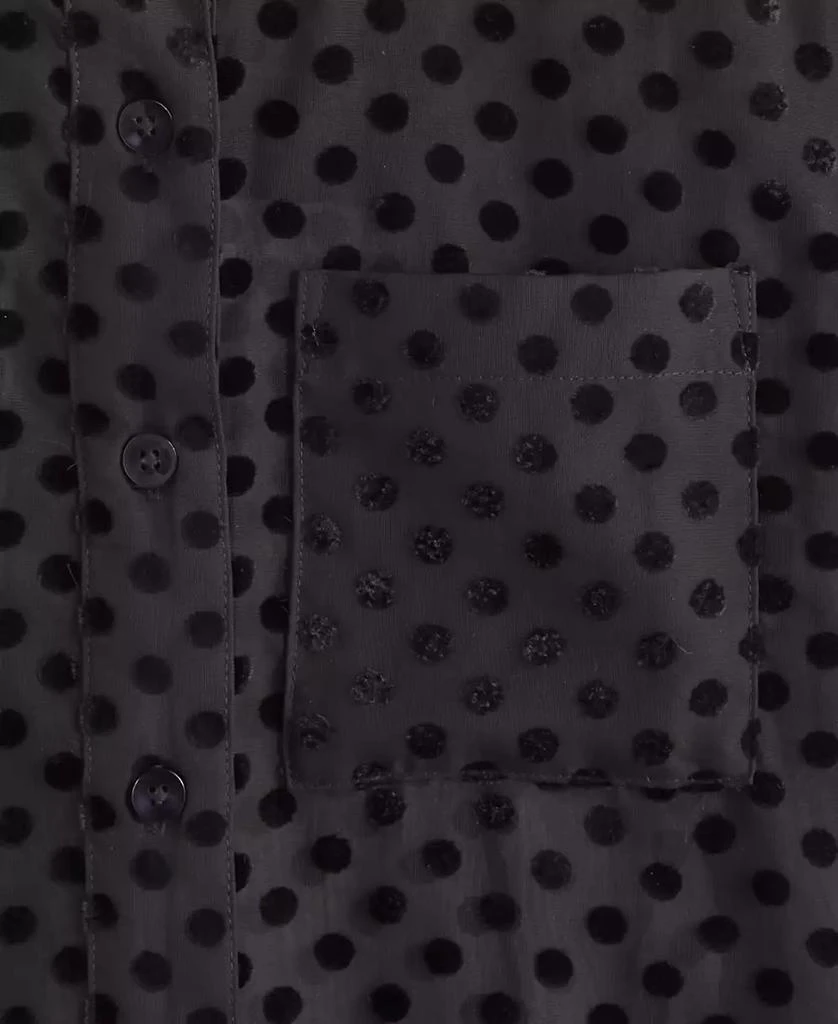 Women's Chiffon Flocked Polka-Dot Shirt, Created for Macy's 商品
