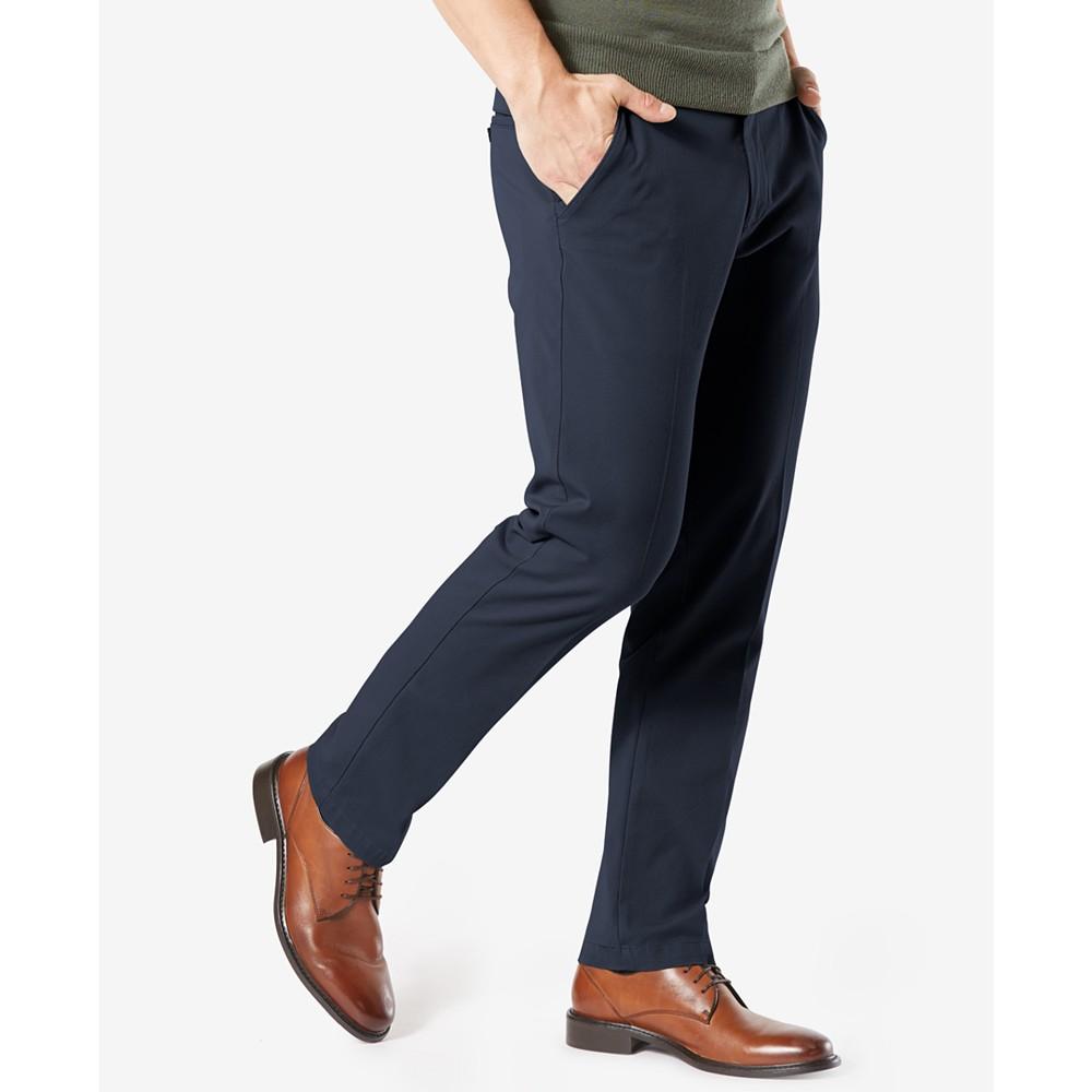 Men's Workday Smart 360 Flex Straight Fit Khaki Stretch Pants商品第5张图片规格展示