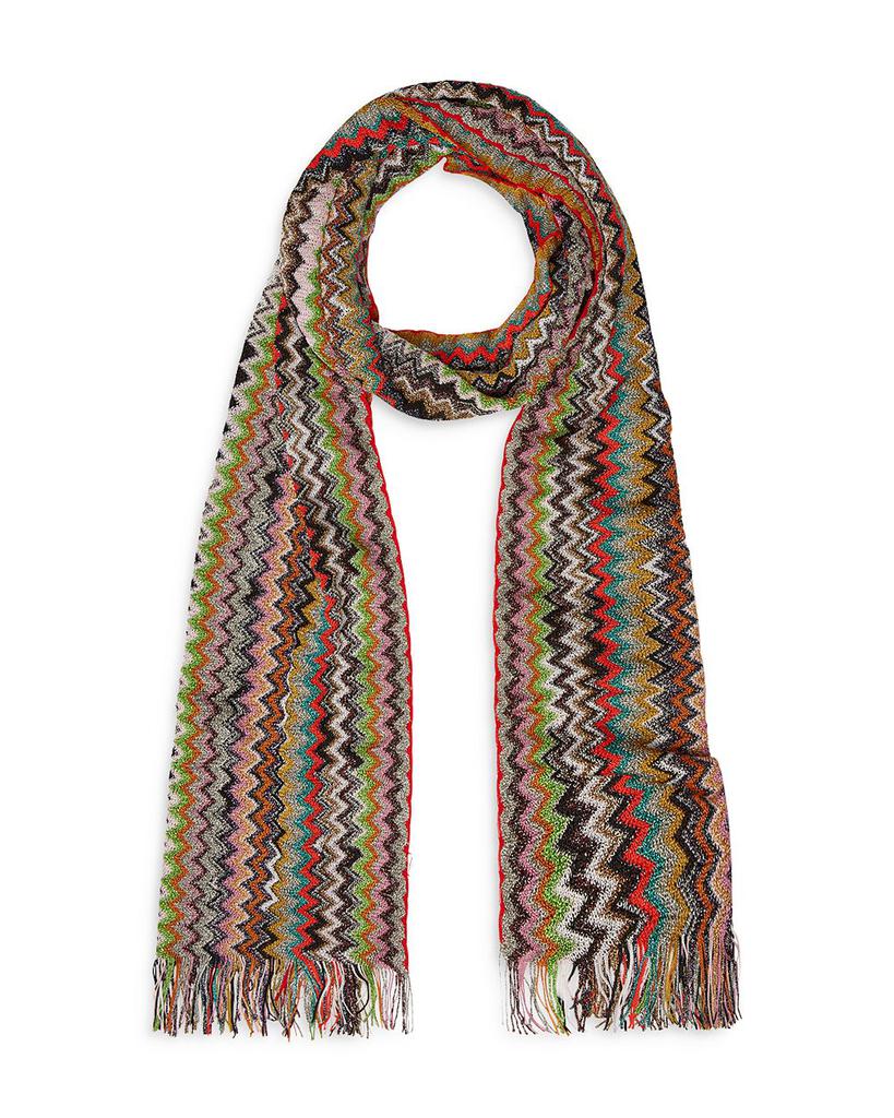 Striped Fringe Scarf商品第1张图片规格展示