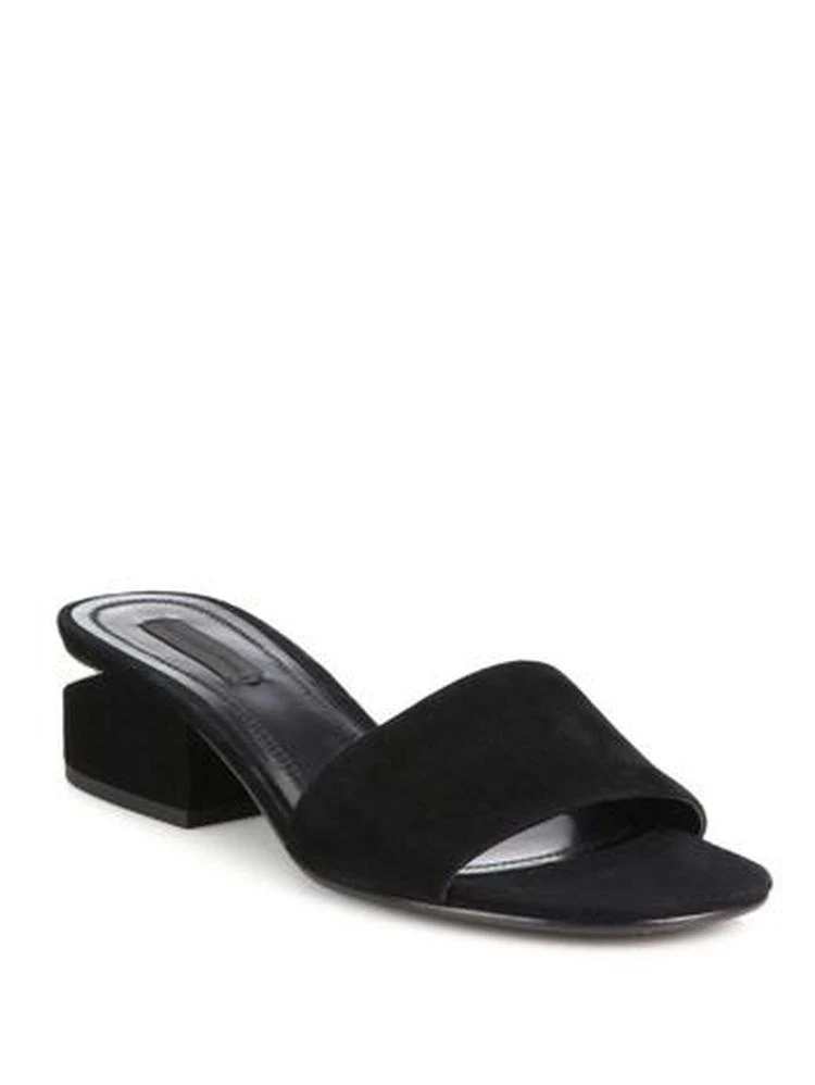 商品Alexander Wang|Lou Suede Low-Heel Slides,价格¥1351,第1张图片