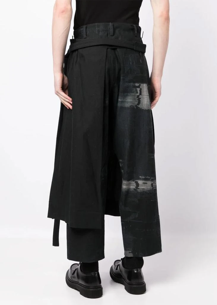 商品YOHJI YAMAMOTO|Yohji Yamamoto Black Overlapping-Panel Trousers,价格¥16818,第4张图片详细描述