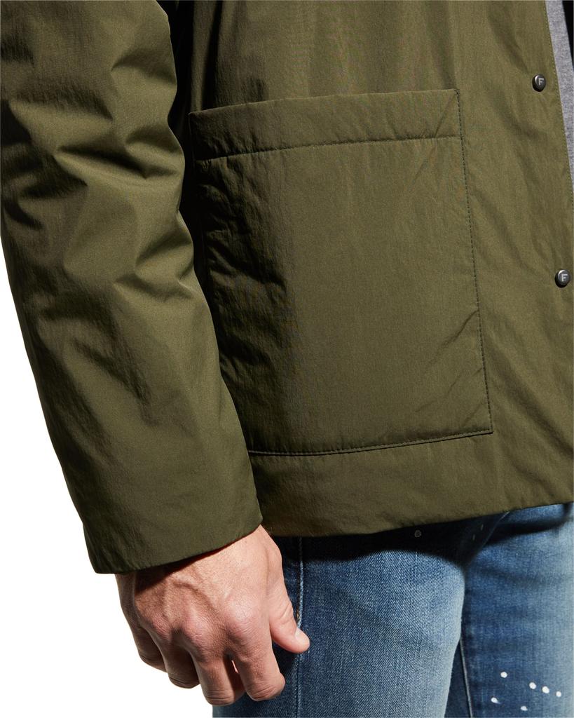 Men's Solid Nylon Workwear Jacket商品第7张图片规格展示