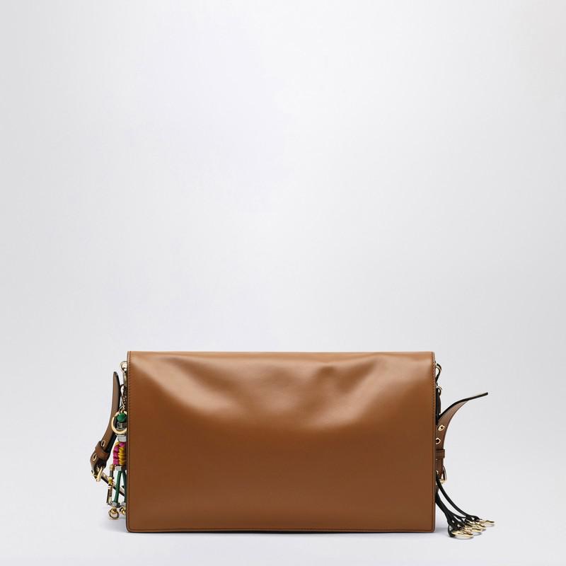 Prada Prada Soft Sound large caramel leather bag with charms
