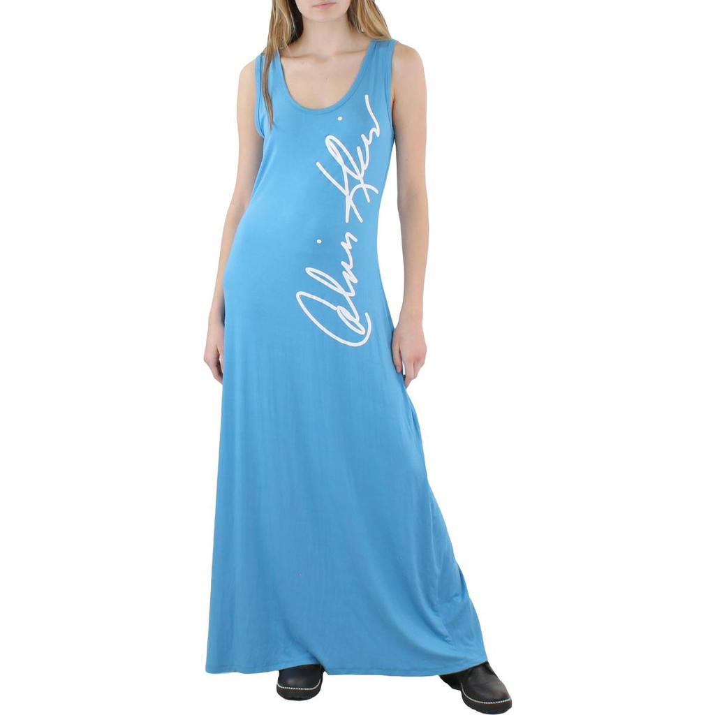 Calvin Klein Womens Logo Long T-Shirt Dress商品第1张图片规格展示