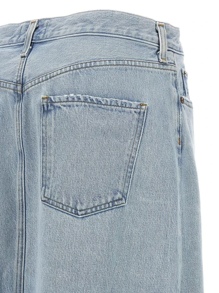 商品AGOLDE|AGOLDE Mid-Rise Frayed Edge Denim Skirt,价格¥1327,第4张图片详细描述