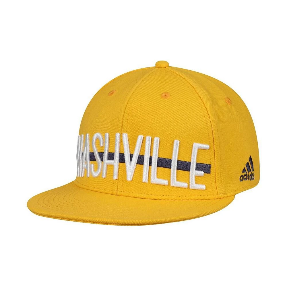 商品Adidas|Men's Gold-Tone Nashville Predators Culture Middle Bar Flex Hat,价格¥188,第1张图片