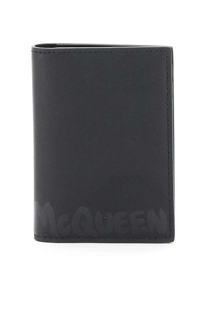 商品Alexander McQueen|GRAFFITI LOGO BI-FOLD CARD HOLDER,价格¥976,第1张图片