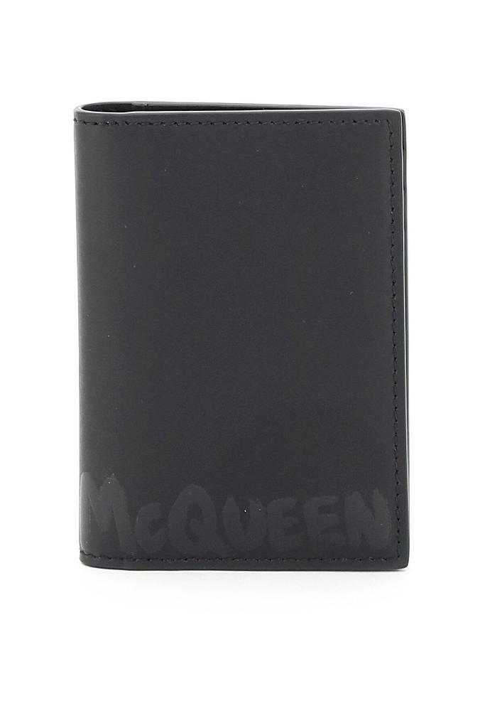 商品Alexander McQueen|GRAFFITI LOGO BI-FOLD CARD HOLDER,价格¥1171,第1张图片