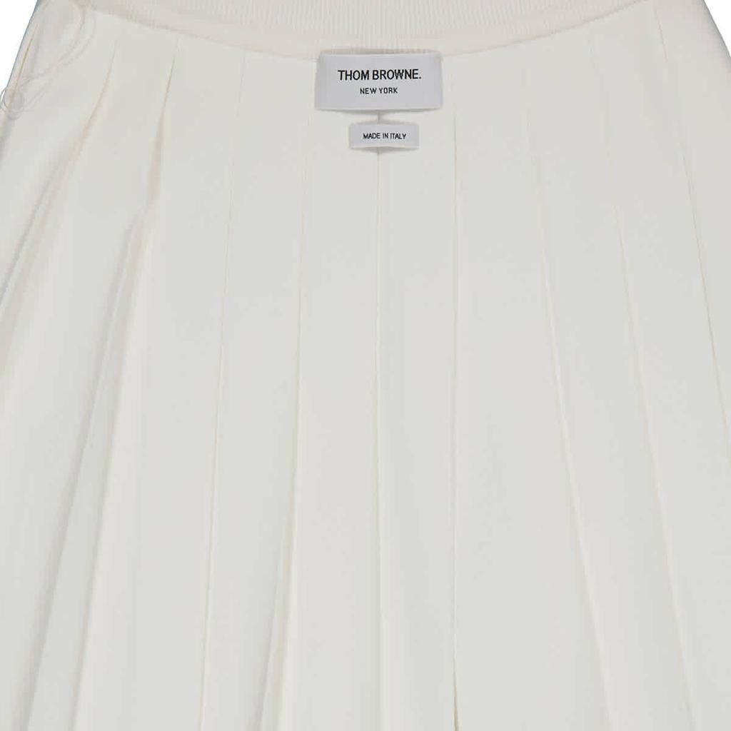 Thom Browne White Elite Pleated Midi Skirt, Brand Size 36 (US Size 4)商品第3张图片规格展示