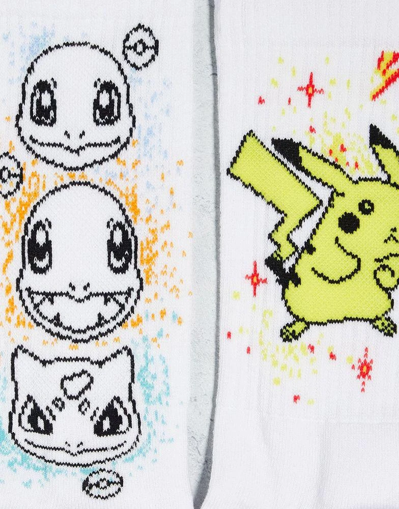 商品ASOS|ASOS DESIGN 2 pack Pokemon sports socks in white,价格¥80,第4张图片详细描述