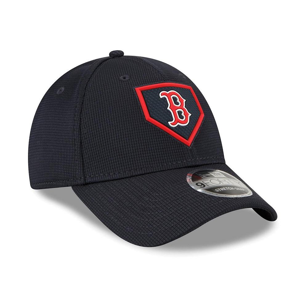 Men's Navy Boston Red Sox 2022 Clubhouse 9FORTY Snapback Hat商品第4张图片规格展示