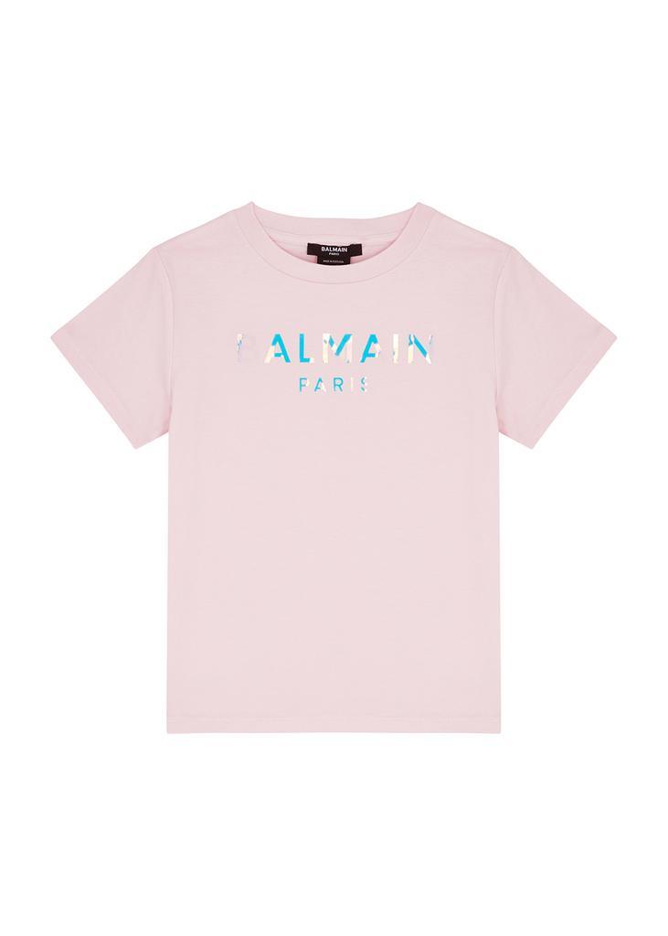 商品Balmain|KIDS Holographic logo cotton T-shirt (4-10 years),价格¥1062,第1张图片