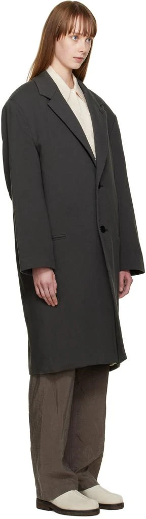 商品Lemaire|Gray Chesterfield Coat,价格¥2745,第2张图片详细描述