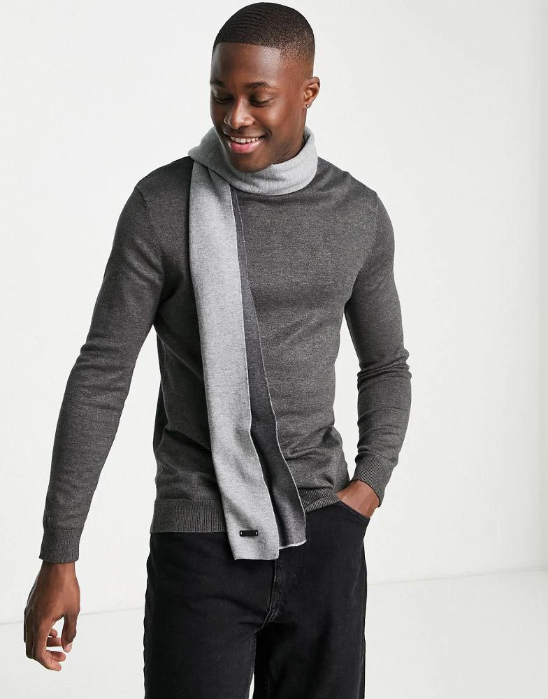 商品Hugo Boss|Boss Ulivo scarf in grey,价格¥488,第2张图片详细描述