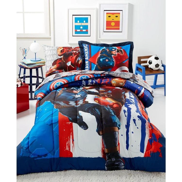 商品Jay Franco|Marvel's Captain America Civil War Twin 5-Pc. Comforter Set,价格¥603,第1张图片