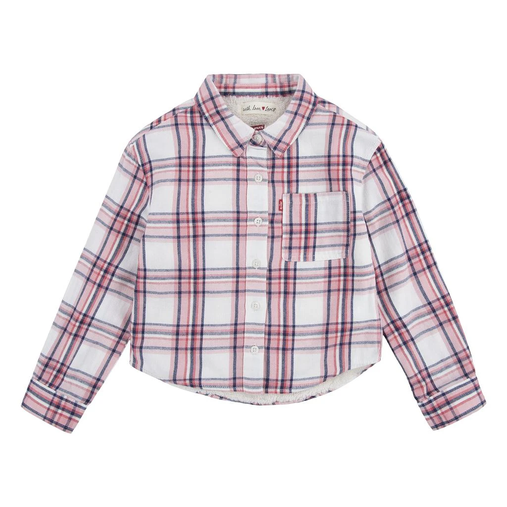 商品Levi's|Long Sleeve Sherpa Lined Flannel Top (Big Kids),价格¥187,第1张图片