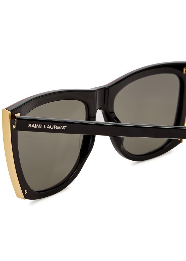 商品Yves Saint Laurent|Paloma black rectangle-frame sunglasses,价格¥2774,第5张图片详细描述